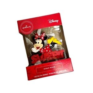 Hallmark Disney Minnie Mouse Sweet Christmas Ornament Red White New in Box